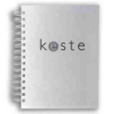 Deluxe aluminum finish notebook, spiral bound with 100 pages