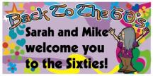 60s theme personalized banner