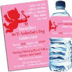 Anti-Valentine's Day theme invitations and party favors