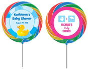 baby shower personalized lollipop favors