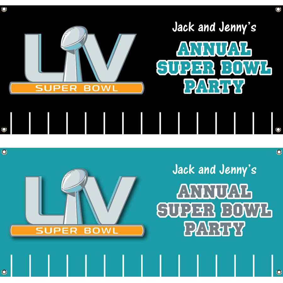 Super Bowl party banners