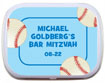 personalized baseball theme mint and candy tin