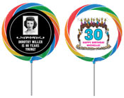 Adult birthday party personalized lollipop favors