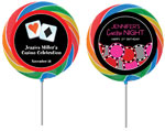 Casino theme personalized lollipops