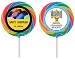 Chanukah theme personalized lollipops