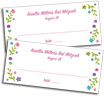 Garden seating cards for a Bat Mitzvah