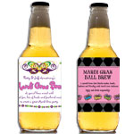 Mardi Gras beer bottle labels, personalized