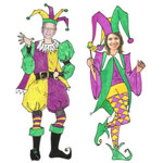Mardi Gras jester cutouts