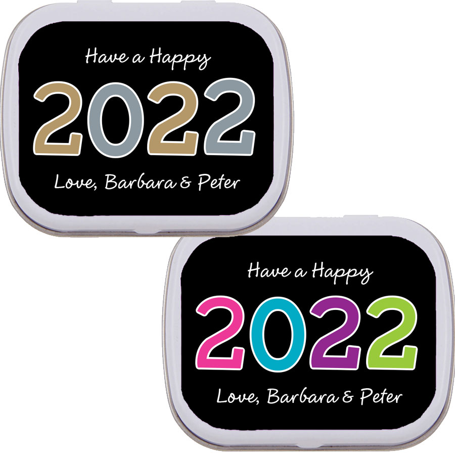 Custom Candy and Mint Tin - New Years Eve Party Favors
