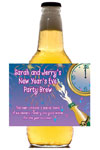 New Years Eve Beer Bottle Labels, Personalized