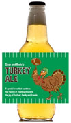 personalized turkey bowl beer bottle label