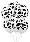 Western cowprint latex balloons