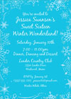 Winter theme party invitations