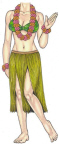 Custom Cutout - Hula Female