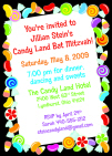 Personalized Candy Theme Bat Mitzvah Invitation