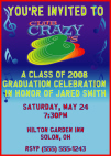 Crazy 8s Grad 2008 Invitation