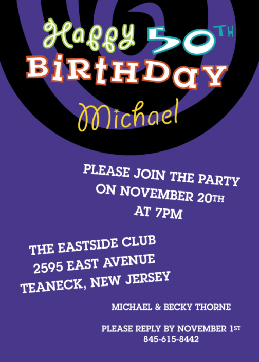 50th birthday party invitations. 50th Birthday