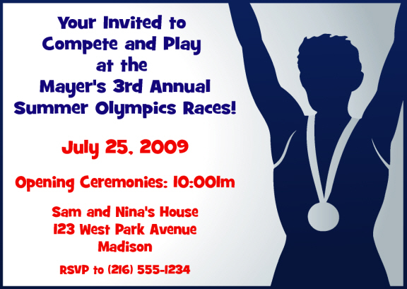 (see more Olympics invitations