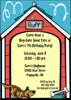 Puppy Dog Theme Birthday Party Invitation