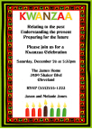 Custom Holiday Invitation, Kwanzaa Party Invitation