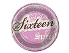 Sweet 16 Glitter Theme Plates, Cups, Napkins, Tablecovers, Party Supplies, Sweet 16 Paper Goods