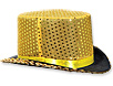 Gold Sequin Top Hat, New Year's Party Hats and Tiaras