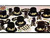 Gold Starry Night, New Year's Party Kit, Hats, Noisemakers, Streamers, Tiaras  