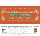 Cinco de Mayo Fiesta Personalized Candy Bar Wrappers
