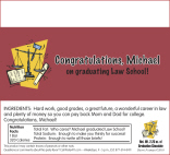 Personalized Law School Graduation Candy Bar Wrapper