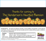 personalized Halloween Candy Bar Wrapper