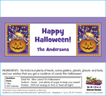 personalized Halloween Candy Bar Wrapper