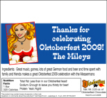 personalized Oktoberfest Candy Bar Wrapper