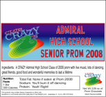 Crazy 8s 2008 Graduation Candy Bar Wrapper